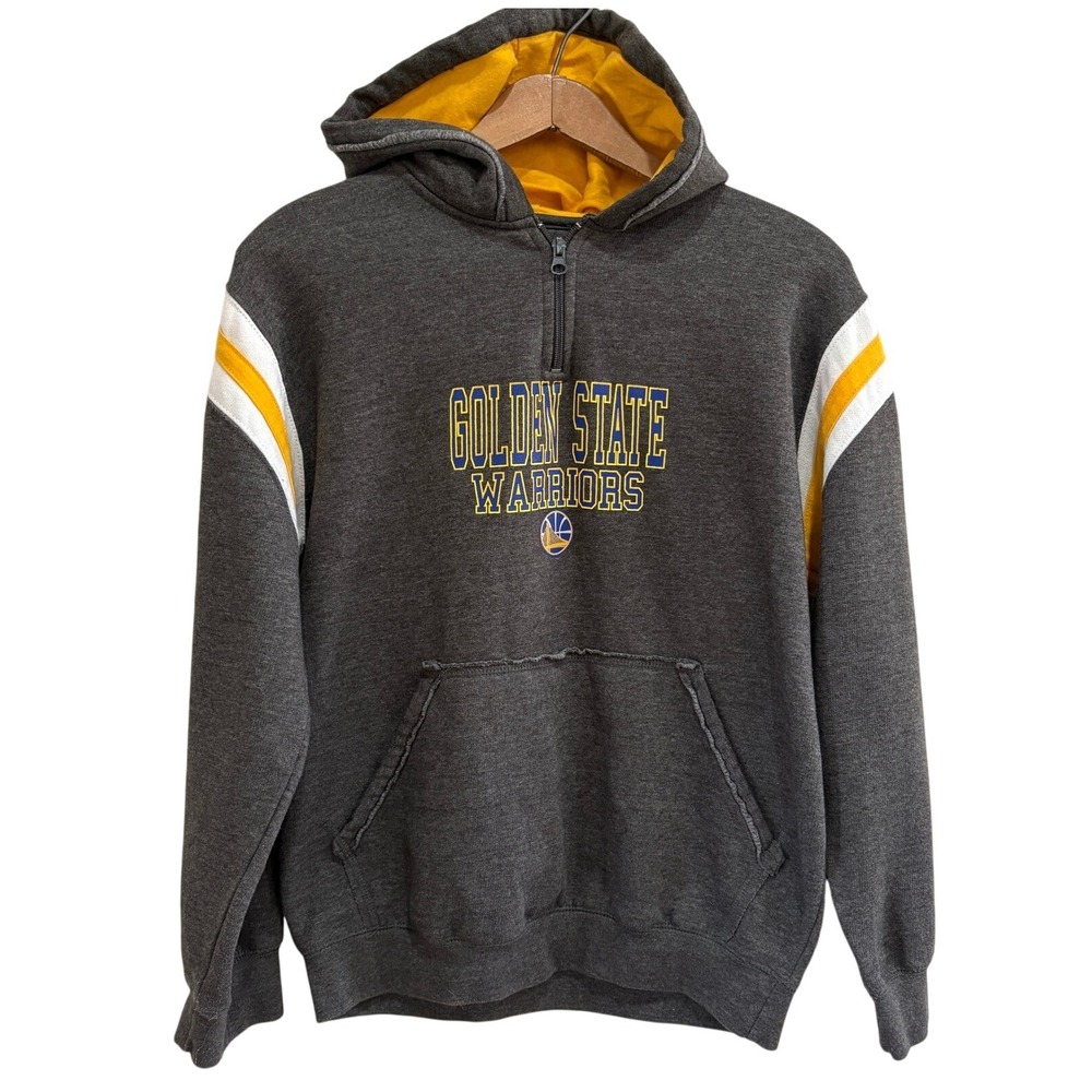 Boys Large Golden State‎ Warriors Majestic Hoodie Pullover NBA Basketball